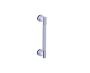 8 po poignée simple pour porte de douche CIRCO KNURLED 3667508 chrome poli