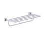 tablette porte-serviettes avec barre à serviette 21 po GLASGOW 390442 chrome poli