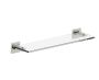 tablette en verre HAMBURG 440671 nickel poli