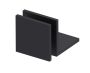 serre-verre carré pour panneau fixe à grande patte BRADFORD 50031 noir mat