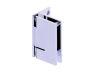 montage mural décalée Back Plate Hinge DOVER 52036 chrome poli