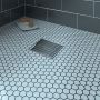 Grille carrée en inox 4 po x 4 po motif linéaire Drain carré inox