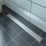 Grille linéaire en inox 24 po plaque réversible Drain linéaire inox