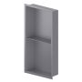 Niche murale de douche Acia 24 po x 12 po gris mat