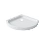 Base de douche Coin rond 36 x 36 po blanc lustré en coin en blanc lustré