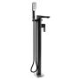 Robinet de bain avec douchette Grafik Noir et chrome