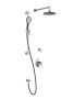 T2 Ensemble de douche (sans valve) Kontour 60 po Noir et chrome