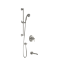 PB2 Ensemble de douche Rustik 60 po Nickel pur PVS