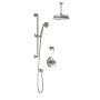 TD2 Ensemble de douche Rustik 60 po Nickel pur PVS