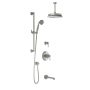 Td3 Ensemble de douche Rustik 60 po Nickel pur PVS