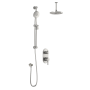 TD2 Ensemble de douche RoundOne (valves non-incluses) 60 po Nickel pur PVS