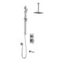 TD3 Ensemble de douche SquareOne (valves non-incluses) 60 po Nickel pur PVS