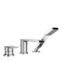 Robinet pour baignoire à pression équilibrée 3 morceaux avec douchette Sobrio 60 po Chrome