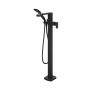 Robinet de plancher pour baignoire avec douchette Sobrio Noir mat