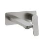 Robinet de lavabo mural avec drain Moroka Nickel pur PVS