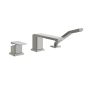 Robinet pour baignoire 3 morceaux avec douchette Kareo 60 po Nickel pur PVS