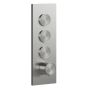 Valve thermostatique Accent 1/2 po avec sélecteur intégré 3 voies et finition carrée avec boutons-poussoirs Nickel pur PVS