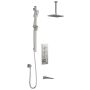 TB3 Ensemble de douche à boutons-poussoirs Moroka (sans valve) 60 po Nickel pur PVS