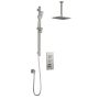 TB2 Ensemble de douche thermostatique avec valve à boutons-poussoirs Kareo 60 po Nickel pur PVS