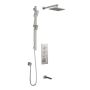 TB3 Ensemble de douche à boutons-poussoirs Kareo (sans valve) 60 po Nickel pur PVS