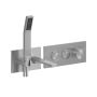 Robinet mural pour baignoire à boutons-poussoirs Kareo 1/2 po Nickel pur PVS