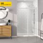 Porte de douche Bellini 60 po en alcôve blanc mat