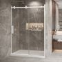 Porte de douche Bellini 2.0 60 po en alcôve blanc mat
