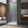 Porte de douche Caldara 36 po en alcôve Chrome