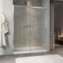 Porte de douche Minia 60 po en alcôve chrome porte à droite en chrome et verre flûte