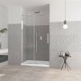 Porte de douche Quadro 48 po en alcôve Chrome