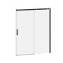 Porte de douche coulissante Vivio 60 po x 75 po Noir et chrome