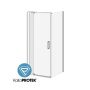 Porte de douche à pivot Distink 36 po x 77 po avec panneau de retour 36 po Chrome