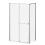 Porte de douche coulissante Balancia 48 po x 79 po avec panneau de retour 32 po