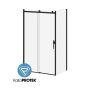 Porte de douche coulissante Koncept Evo 48 x 77 po avec panneau de retour 32 po 48 po Noir mat