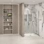 Porte de douche Slim 48 po en alcôve Chrome