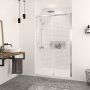 Porte de douche Vague 48 po en alcôve Chrome