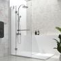 Écran de douche Vetra 40 po chrome en alcôve