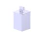 Large Size Bathroom Vanity Countertop Canister BERLIN KCT-SQ-L chrome poli