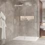 Porte de douche 54 po x Bellini 2.0 36 po en coin chrome fermeture sur mur mur à gauche porte à gauche