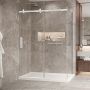 Porte de douche 60 po x Bellini 2.0 36 po en coin blanc mat fermeture sur mur mur à gauche porte à gauche