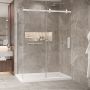 Porte de douche 60 po x Bellini 2.0 32 po en coin blanc mat fermeture sur mur mur à droite porte à droite