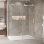 Porte de douche 60 po x Bellini 2.0 36 po en coin chrome fermeture sur mur mur à droite