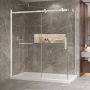 Porte de douche 72 po x Bellini 2.0 36 po en coin blanc mat fermeture sur retour mur à gauche porte à droite