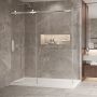 Porte de douche 72 po x Bellini 2.0 36 po en coin chrome fermeture sur mur mur à gauche porte à gauche