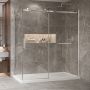 Porte de douche 72 po x Bellini 2.0 32 po en coin chrome fermeture sur retour mur à droite porte à gauche