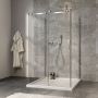 Porte de douche 48 po x Minia 42 po chrome sur mur