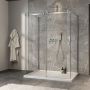 Porte de douche 60 po x Minia 36 po chrome sur mur