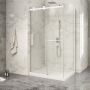 Porte de douche 48 po x Piazza 2.0 32 po en coin blanc mat fermeture sur mur mur à gauche porte à gauche