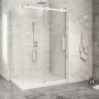 Porte de douche 54 po x Piazza 2.0 36 po en coin blanc mat fermeture sur mur mur à droite
