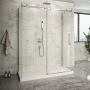 Porte de douche 60 po x Piazza 2.0 36 po chrome sur mur